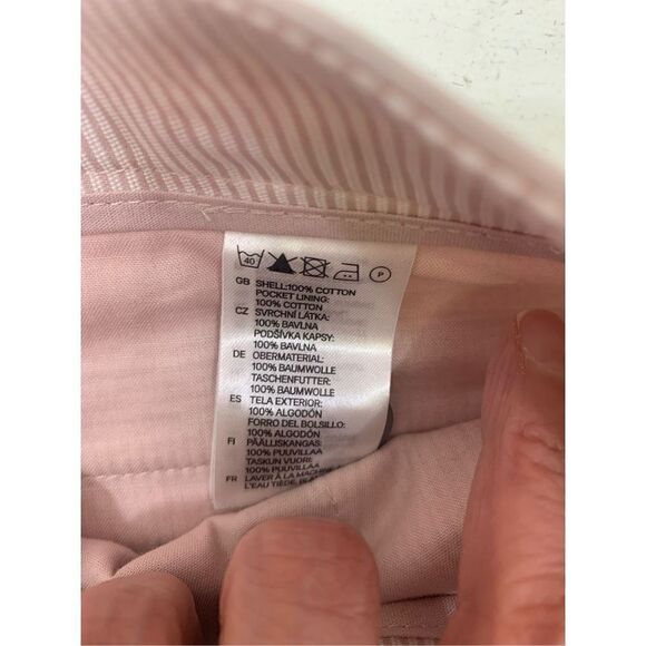 H&M NWT Pink Striped Bermuda Shorts Size 33 R - Picture 7 of 9